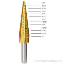 3 -stcs HSS titanium gecoate step boor bit